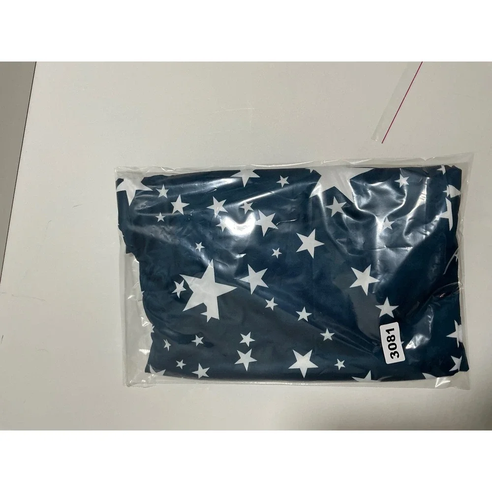 Celestial Star Moon Pajama Pants Teal Blue Drawstring Sleepwear Plus Size 3XL
